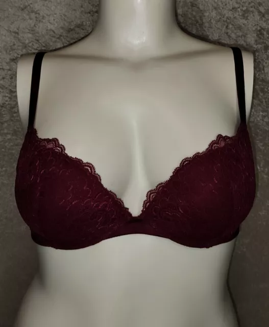 AMBRIELLE ULTIMATE UPSIZE With Lace Push Up Underwire Bra 36D