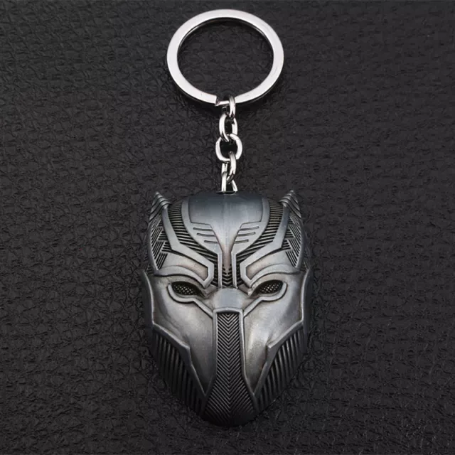 New Marvel Superheroes Avengers Key Ring Black Panther Face Mask Metal Keychain