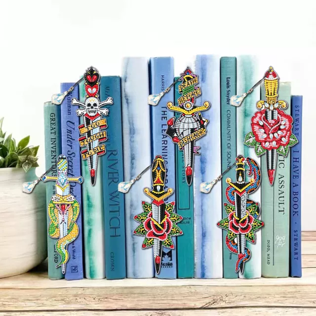 Diamond Drawing Bookmarks Special Shape Colorful for Adults Kids Crafts Supplies