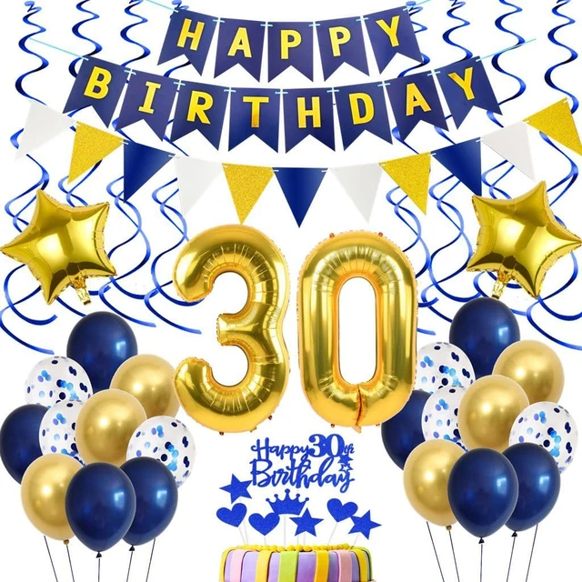 94 Teile Geburtstagsdeko Für 3 Jahre - Komplett Set Mit Ballons & Geschirr