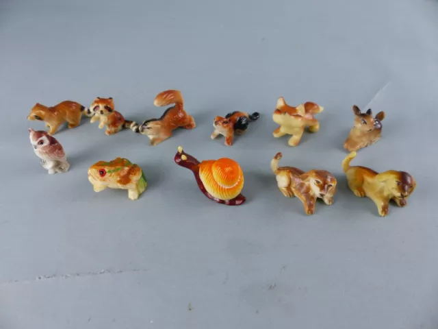 Jouets KINDER série incomplète Ü-Ei Waldtiere Hunde animaux de 1978 RARE lot 96