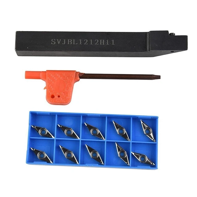 93° SVJBL1212H11 External Turning Holder +VBGT 110302-AK H01 Aluminum inserts