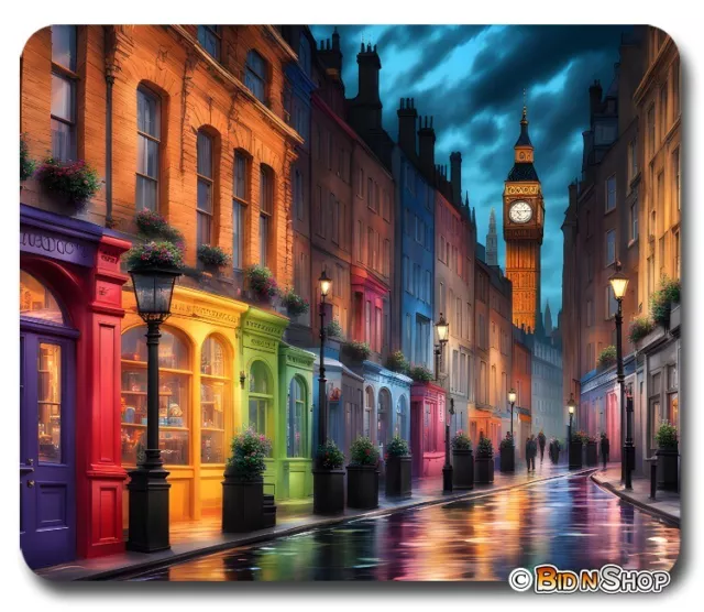 LONDON ENGLAND British BIG BEN ~ Mouse Pad / PC Mousepad Vibrate Art Travel Gift