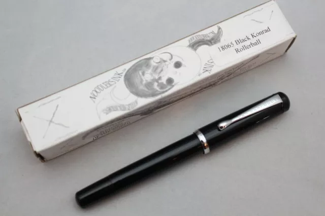 Noodlers Black Konrad Piston Fill Rollerball Pen