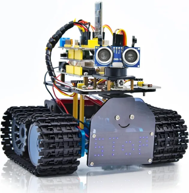 Robot Intelligente Compatibile con Arduino Sensori Mini Tank Smart