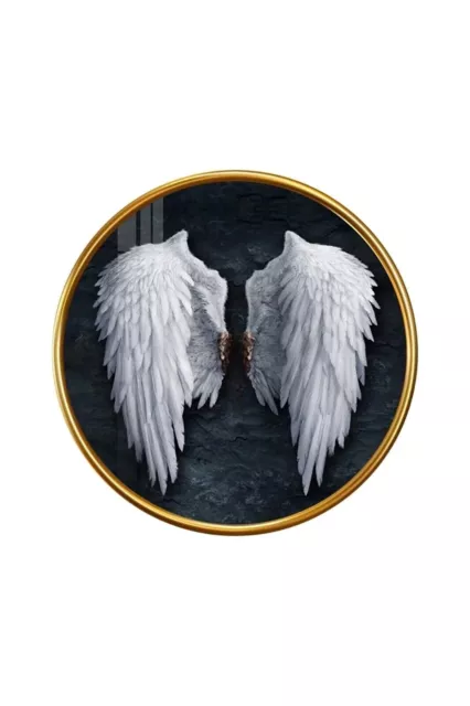 Pintura de cristal redonda temática del ala del ángel de la decoración del... 2
