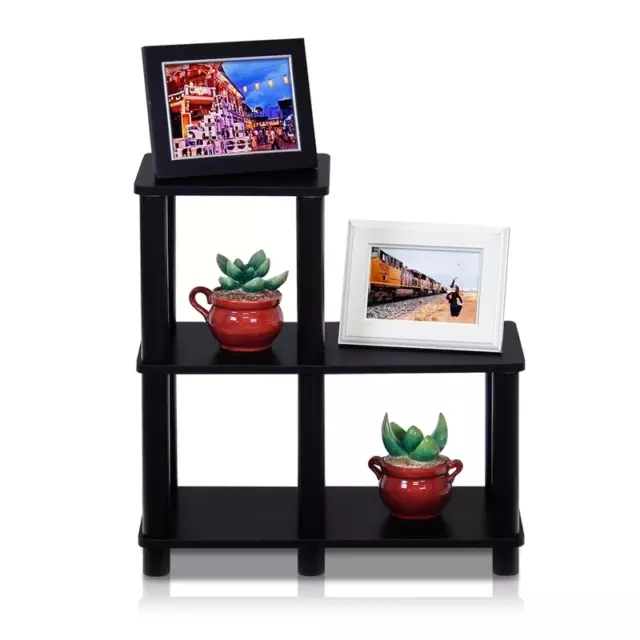 Display Shelf Unit Bookcase Storage Wooden Shelves Rack Tier Shelving Modern