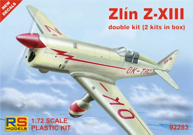 RS Models 92283 1:72 Zlin Z-XIII (2 kits in box) OK-TBZ x 2, YU-PFR, and P6. Sin