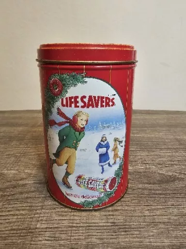 Vintage 1991 Life Savers Candy Red Limited Edition Keepsake Christmas Tin -Empty