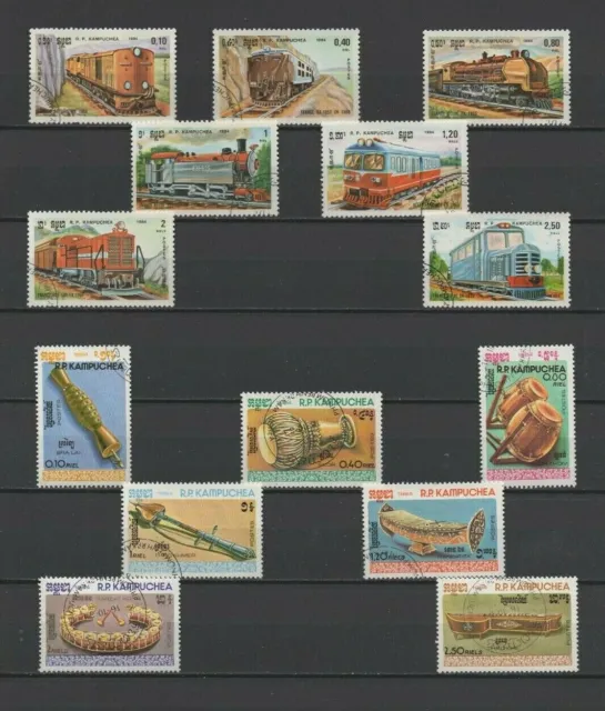 Briefmarken Sätze Kambodscha 1984 gest. s. Scan