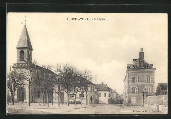 CPA Pierrelaye, Place de l´Eglise