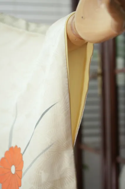 Dear Vanilla Japanese Silk Kimono Women's Robe Gown Authentic Japan Vintage Mint 7