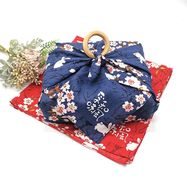 50 50cm Japonais Carré Mouchoir Imprimé Floral pour Favor Cadeau Enveloppé DIY