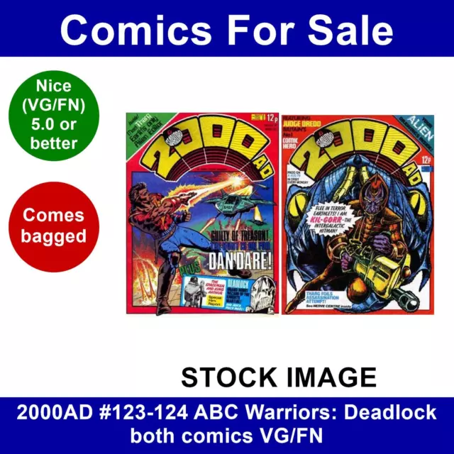 2000AD #123-124 ABC Warriors: Deadlock both comics VG/FN