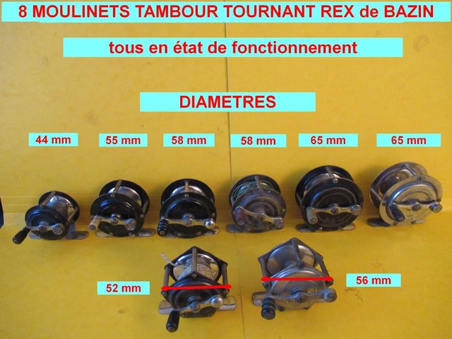 Vieux Moulinet De Pêche REX – Modèle Vintage En état De Fonctionnement