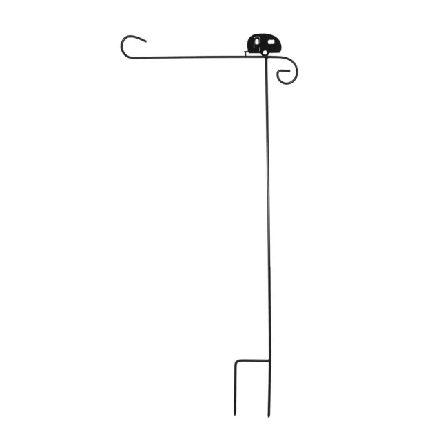 Wrought Iron Camper Garden Flag Stand 40"H Briarwood Lane