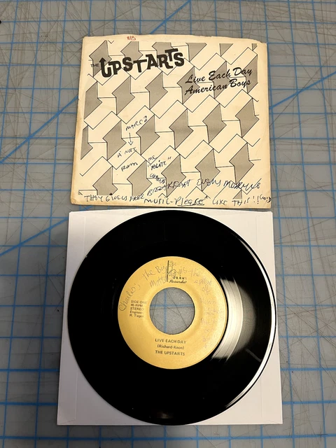 The Upstarts Live Each Day American Boys Plum Records 7 punk kbd power pop 1982