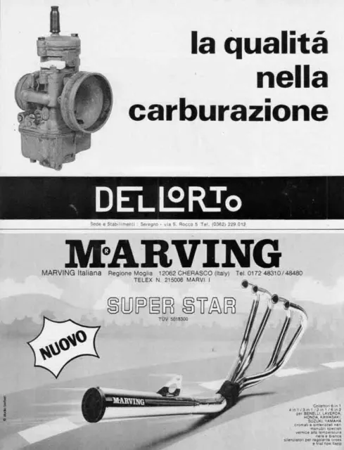 advertising Pubblicità- CARBURATORI MOTO DELL'ORTO MARMITTE MARVING '81 RICAMBI