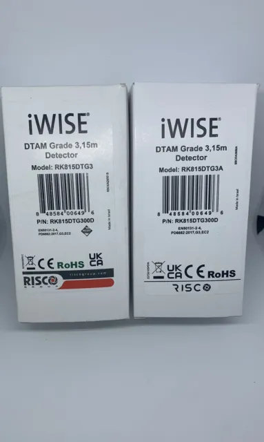 Detector de movimiento antienmascaramiento Risco iWise DTAM de doble tecnología (RK815DTG3) X5