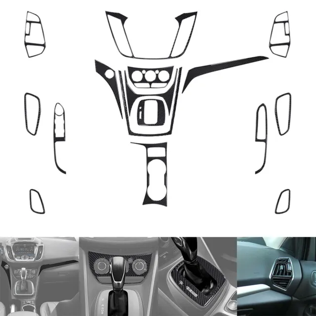 16pcs For Ford Escape 2013-16 Carbon Fiber Full kits Interior Trim B