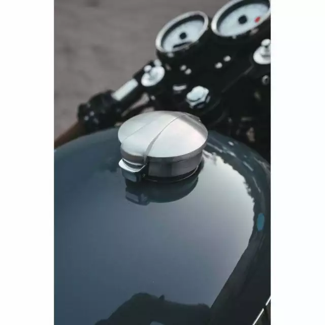 Motone Monza Fuel Petrol Cap Kit Brushed Finish for Triumph and Harley Davidson