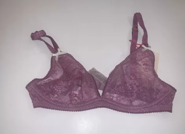 STELLA McCARTNEY Gwyneth Gazing Lace Bra Lilac  S20-167 32B NWT