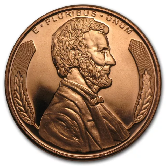 999 Copper Kupfer Kupfermünze Kupfermedaille Lincoln Bust USA Neu Top Zustand