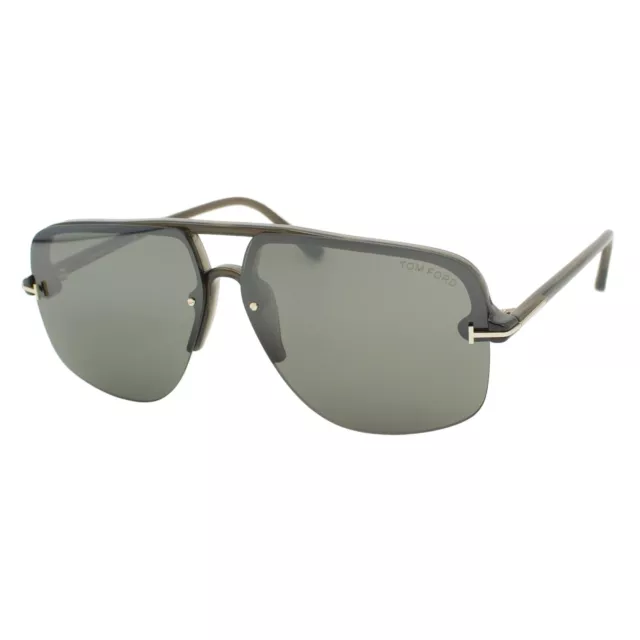 Tom Ford Hugo-02 TF 1003 51B Gray Green Men's Bridge Sunglasses 63-11-145 W/Case