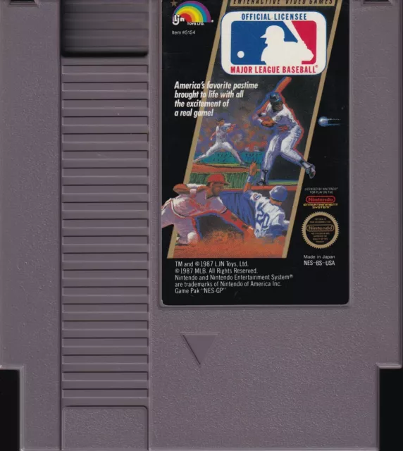MAJOR LEAGUE BASEBALL (1988) nes nintendo entertainment system NTSC USA IMPORT