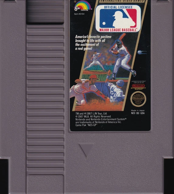 MAJOR LEAGUE BASEBALL (1988) nes nintendo entertainment system NTSC USA IMPORT