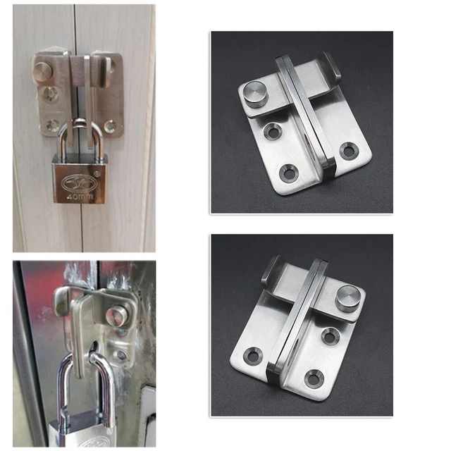 Bloqueo de seguridad de puerta de acero inoxidable sin troquelado de agujeros tela de alta calidad