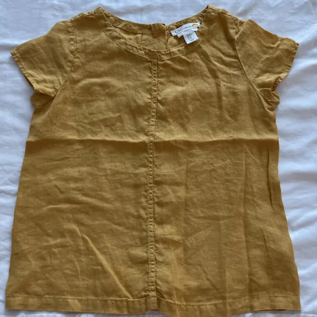 CC California Size XS Gold Yellow Linen Top