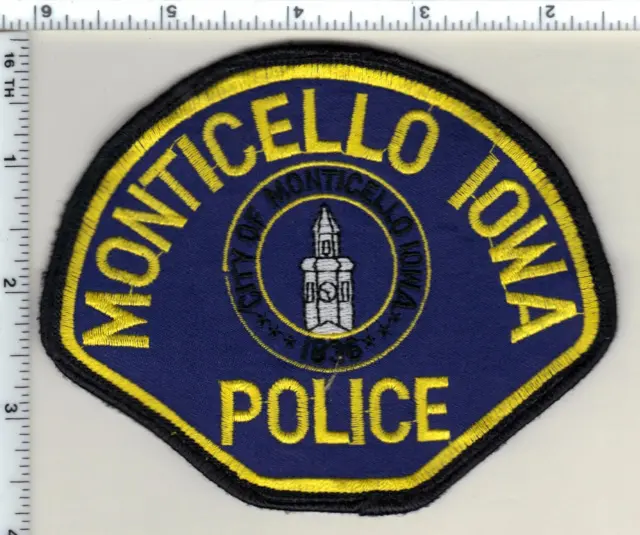 Monticello Police (Iowa) uniform take-off Shoulder Patch from 1992