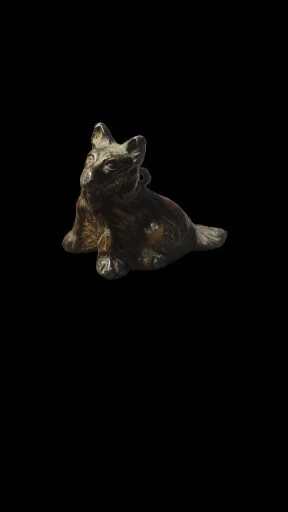 Vintage Brass Dog Corgi Figurine 1 3/4" Japan