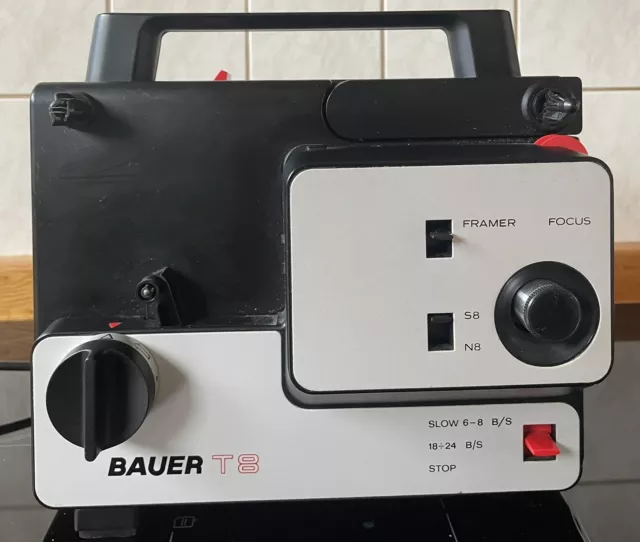 Filmprojektor Bauer T8, Super 8/Normal 8, 18/24 Bilder/Sek., voll funktionsfähig