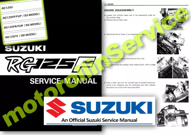 Suzuki RG125F GAMMA Service Manual 1995 1996 1999 Workshop Shop Manual RG 125