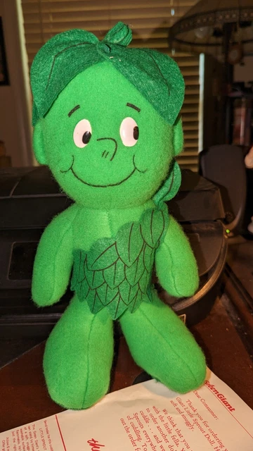 RARE Vintage 1980 Green Giant "From the Valley with Love" Sprout 12" Plush Doll