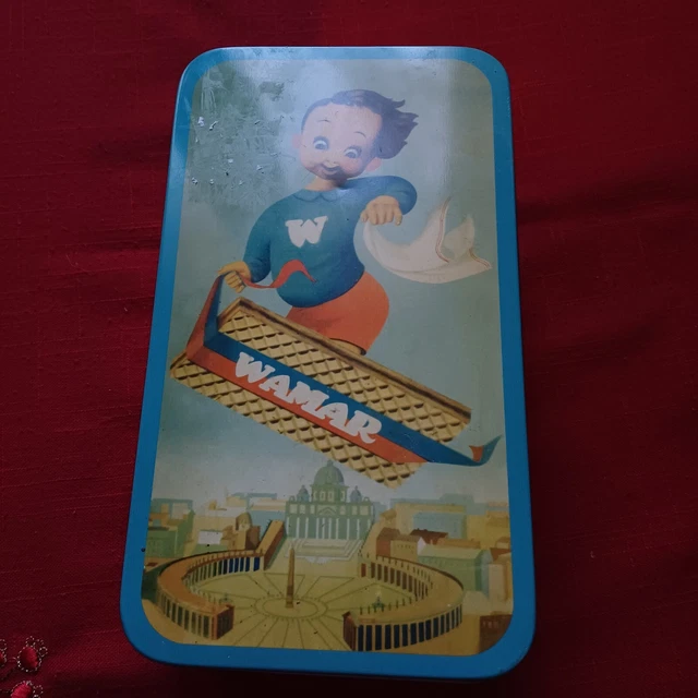 Scatola Biscotti Vintage In Latta Smaltata Buona Conservazione Colpetto VediFoto