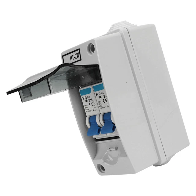 Disjoncteur Miniature Avec Boîtier étanche IP65 230V 6000A 2P Disjoncteur