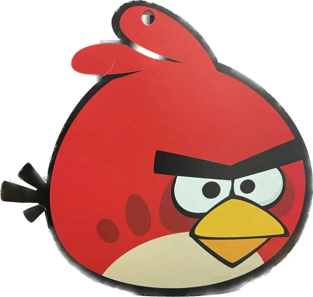 Angry Birds Cardboard Poster Shop Decor Red Bird RARE