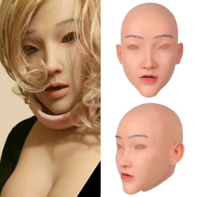 Dokier Silicone Crossdresser Mask Realistic Female Face Cosplay Masks Props