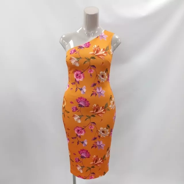 Ted Baker One Shoulder Dress Size 3 UK 12 Orange Floral Party New NWT RMF04-RP