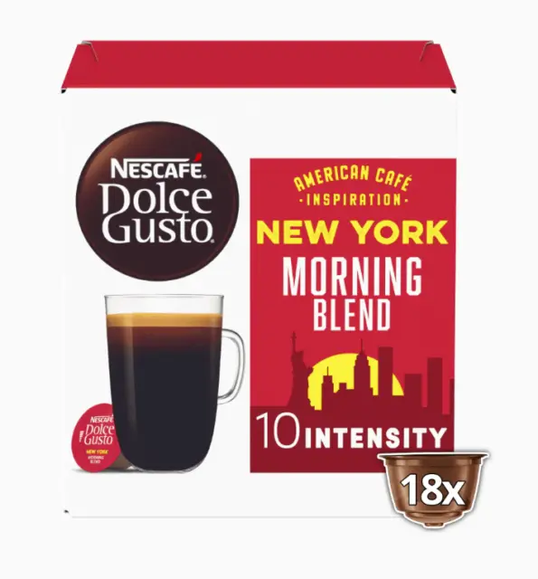 **Nescafé Dolce Gusto** New York Intensity Coffee Capsules 10 - 18 pods