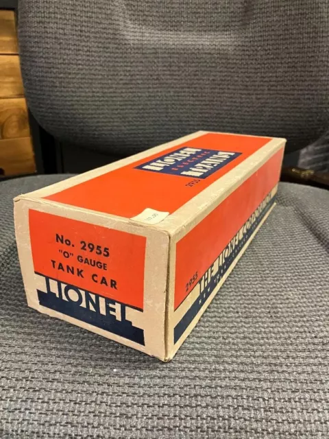 LIonel SCARCE 2955 TANKER CAR BOX ONLY w LINER (HIGH GRADE) LIonel SCARCE 2955 TANKER CAR BOX ONLY w LINER (HIGH GRADE)