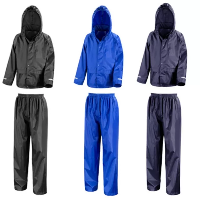 Result Core Junior Rain Suit RT225J Kinder Regenanzug wasserdicht Kapuze 3 Farbe