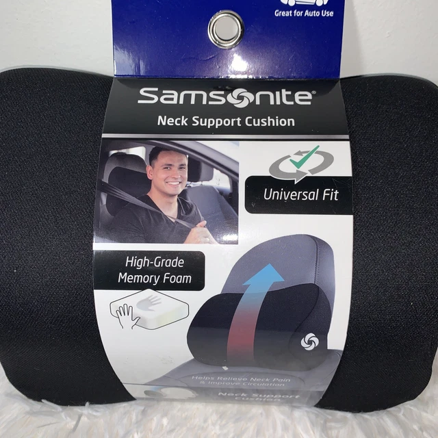 Samsonite Neck Support Cushion Pillow High-Grade Memory Foam Gray NEW 2