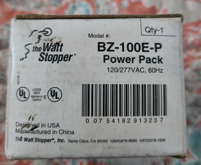 The Watt Stopper BZ-100E-P Power Pack 120/277VAC , 60Hz