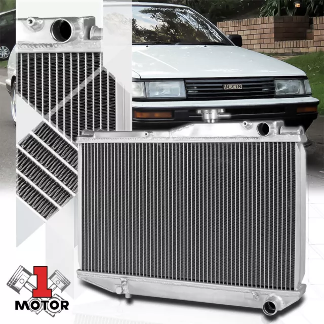 Aluminum 2 Row Core Performance Radiator for 84-87 Toyota Corolla AE86 4AGE 1.6