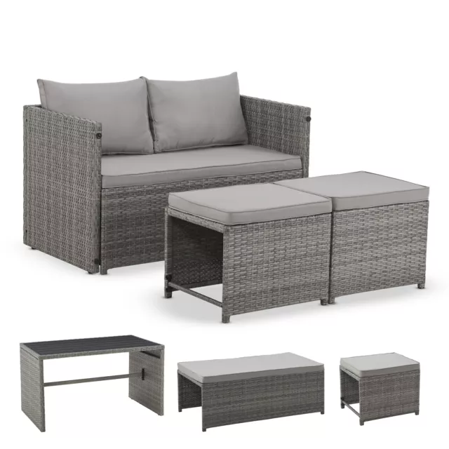 Gartenmöbel Set Polyrattan Lounge Balkon Balkonmöbel Gartenlounge Garten Juskys®