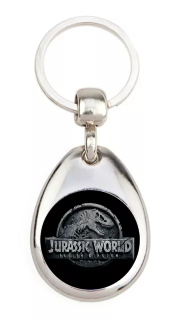 Jurassic World Fallen Kingdom Film Culte Dinosaure Porte clé en métal Ø25mm